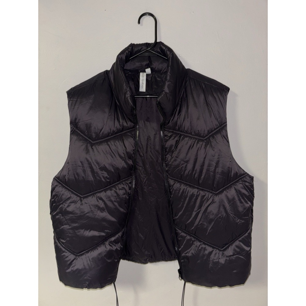 Grace + Karma Women's Black Puffer Vest Size L Very Soft And Warm